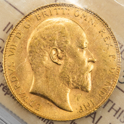 SOLD Canada 1910-C One Sovereign Gold Coin - ICCS MS-62