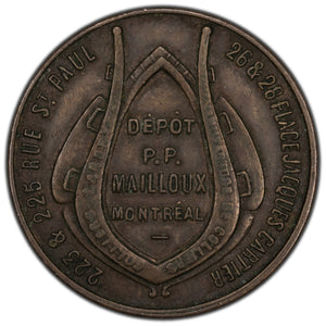SOLD Canada Montreal Balmoral Oil Advertising Token Breton #647a