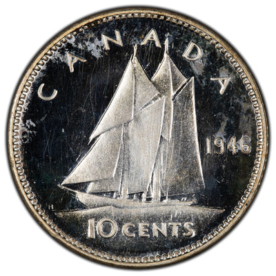 SOLD Canada 1946 10 Cents Dime Silver Coin - Specimen Strike