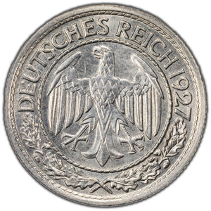 SOLD Germany 1927-A 50 Pfennig Coin KM #49
