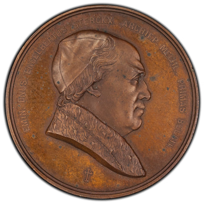 Belgium 1867 Cardinal Engelbert Sterckx Death Medal 61mm