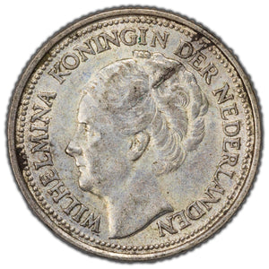 Netherlands 1926 10 Cents Silver Coin KM #163