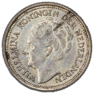 Netherlands 1926 10 Cents Silver Coin KM #163