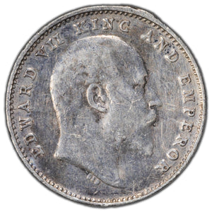 SOLD India 1903 2 Annas Silver Coin KM #505