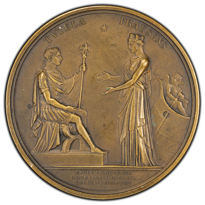 France 1804 Napoleon Coronation Festivities Bronze Medal 68mm