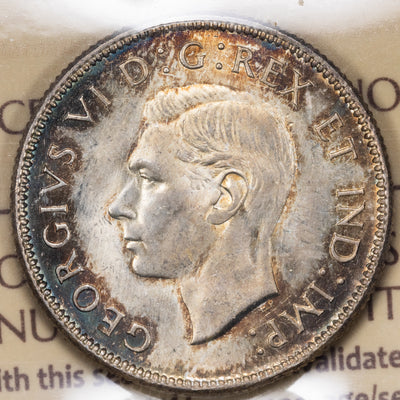 SOLD Canada 1938 25 Cents Quarter Silver Coin - ICCS MS-65