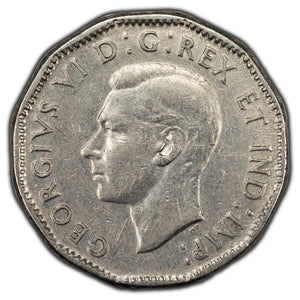 SOLD Canada 1947 Dot 5 Cents Nickel Coin - Scratch