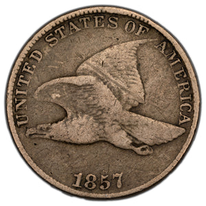 SOLD United States 1857 1 Cent Flying Eagle Penny Coin