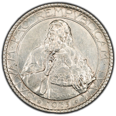 SOLD San Marino 1935 5 Lire Silver Coin KM #9