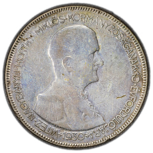 SOLD Hungary 1930 5 Pengo Silver Coin KM #512