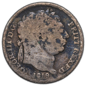 SOLD Great Britain 1819 6 Pence Silver Coin KM #665