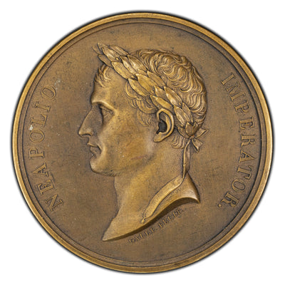France 1804 Napoleon Coronation Festivities Bronze Medal 68mm