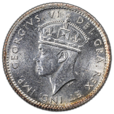 Newfoundland 1943-C 5 Cents Silver Coin - AU/UNC