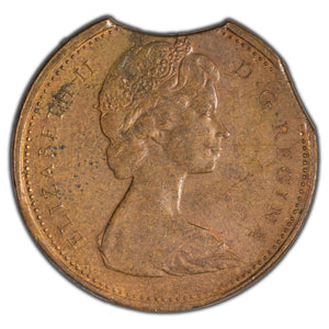 SOLD Canada 1974 1 Small Cent Coin - Double Clip Error