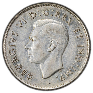 SOLD Canada 1947 Curved 7 50 Cents Half Dollar Silver Coin