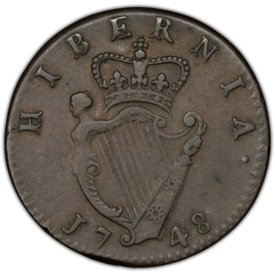 SOLD Ireland 1748 1/2d Half Penny Coin SP #6606