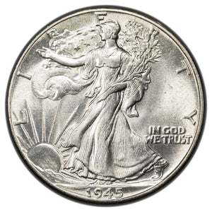 SOLD United States 1945 50 Cents Walking Liberty Half Dollar Silver Coin - Choice BU