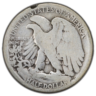United States 1919-S 50 Cents Walking Liberty Half Dollar Silver Coin - Rim Hit