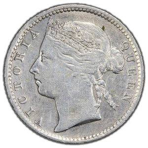 SOLD Straits Settlements 1891 10 Cents Silver Coin KM #11