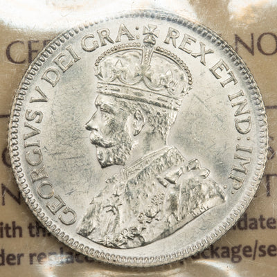 SOLD Canada 1936 25 Cents Quarter Silver Coin - ICCS AU-58