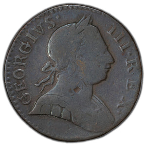 SOLD Great Britain 1775 1/2 Half Penny Coin KM #601