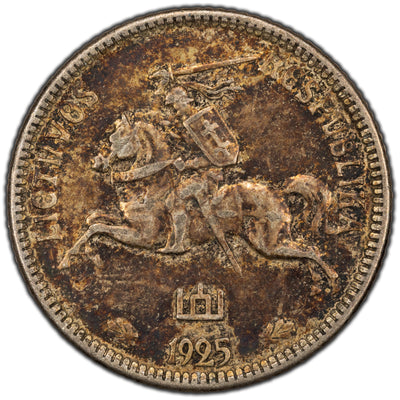 Lithuania 1925 One Litas Silver Coin KM #76