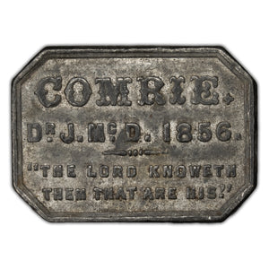 SOLD Scotland 1856 Comrie Perthshire Communion Token