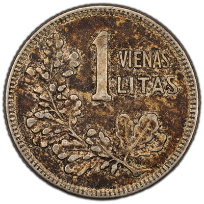Lithuania 1925 One Litas Silver Coin KM #76