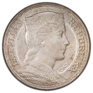 SOLD Latvia 1929 5 Lati Silver Coin KM #9