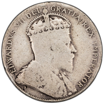 SOLD Canada 1904 50 Cents Half Dollar Silver Coin - Rim Bump