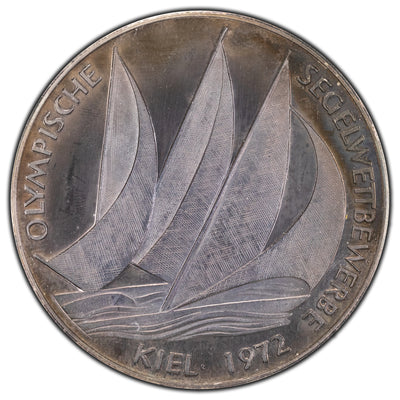 SOLD Germany 1972 Kiel Olympics 69.5 Grams .999 Silver Medal 50mm