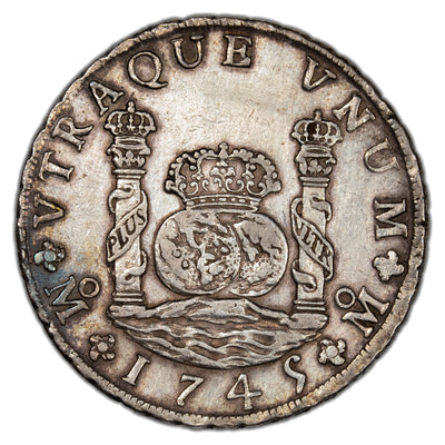 Mexico 1745 Mo MF 8 Reales Silver Coin