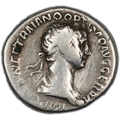 SOLD Ancient Rome Trajan AD 114-117 denarius Silver Coin RIC #299