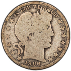 SOLD United States 1906-D 50 Cents Barber Half Dollar Silver Coin