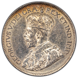 Canada 1913 25 Cents Quarter Silver Coin - Cleaned