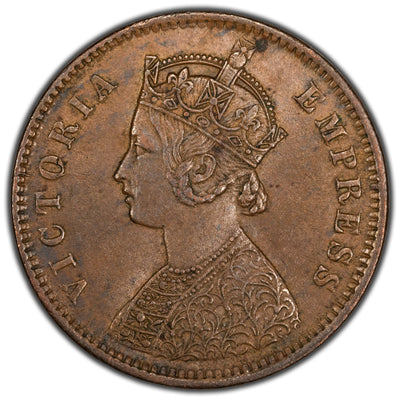 SOLD India 1877 1/4 Anna Coin KM #486 - Nice Grade!