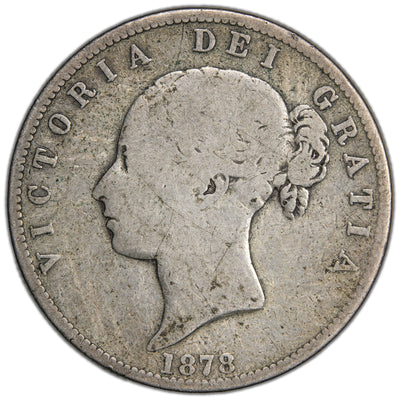 Great Britain 1878 Half Crown Silver Coin