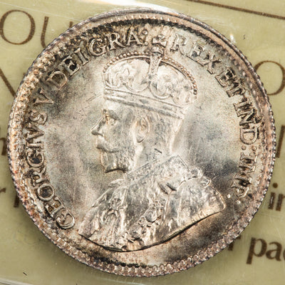 SOLD Canada 1917 5 Cents Silver Coin - ICCS MS-64