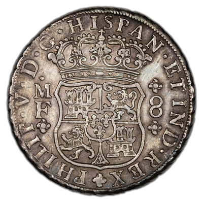 Mexico 1745 Mo MF 8 Reales Silver Coin