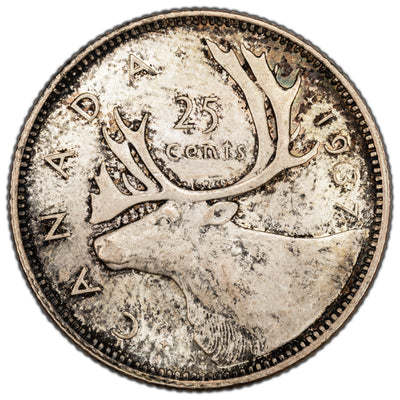 Canada 1937 25 Cents Quarter Silver Coin - MS-62