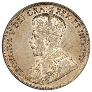 SOLD Newfoundland 1917 50 Cents Half Dollar Silver Coin - Extra Fine (graffiti)