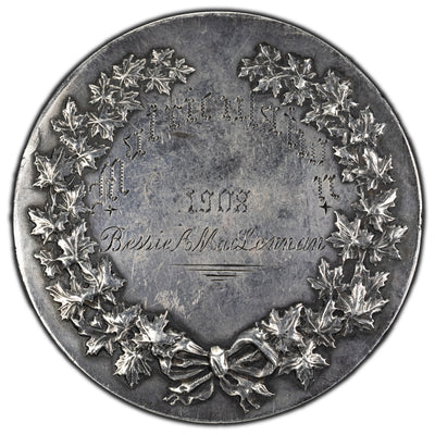 SOLD Henry Birks & Sons 1908 The Birks Medal Silver 57mm - Bessie MacLennan