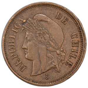 SOLD Chile 1893 1 Centavo Coin KM #146a