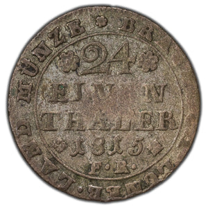 SOLD Germany Brunswick 1815 1/24 Thaler Silver Coin KM #1061