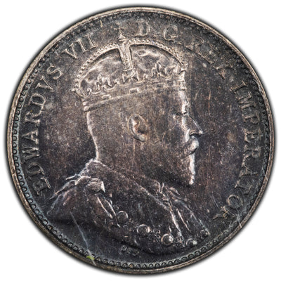 Canada 1903-H Small H 5 Cents Silver Coin - ICCS AU-55