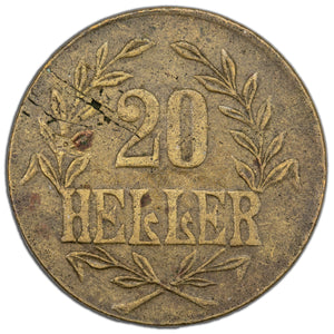 SOLD Germany East Africa 1916 20 Heller Coin