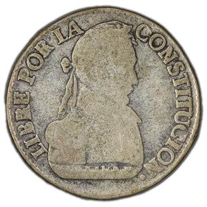 SOLD Bolivia 1830 2 Soles Silver Coin