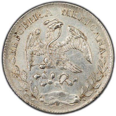 Mexico Zacatecas 1891 Zs FZ 8 Reales Silver Coin KM #377