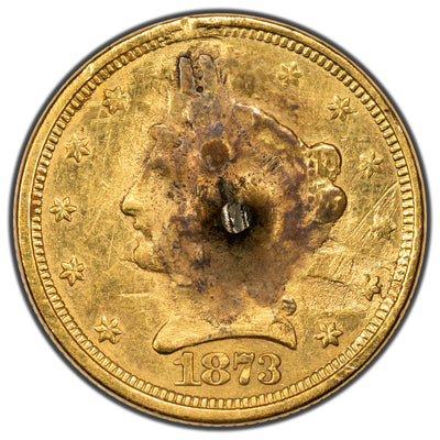 SOLD United States 1873 $2 1/2 Liberty Head Quarter Eagle Gold Coin - Love Token "W.C.M"