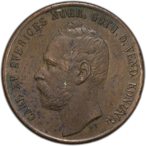 Sweden 1867 5 Ore Coin KM #707
